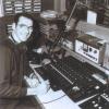 One of the old Epsom Hospital Radio studios being manned by Trevor Leonard