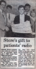Stores gift to patients' radio