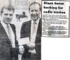 Black horse backing for radio station